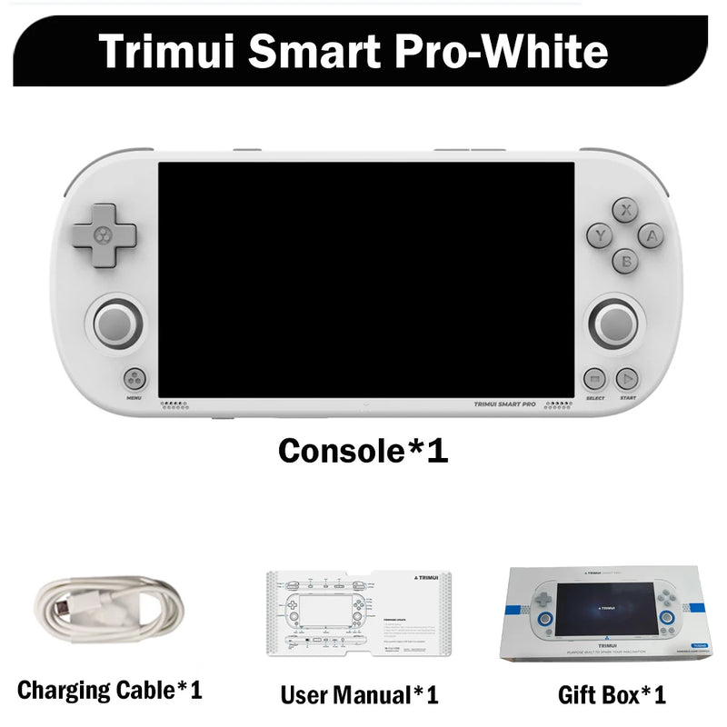 Trimui Smart Pro Consoles 4.96'' IPS Screen Handheld Game Players Linux System Emulator Portable Console Retro Video Game