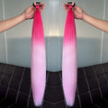 Extensões de Cabelo Coloridas – Rabo de Cavalo Reto com Laço Elástico | 24” | Kit com 2 Unidades
